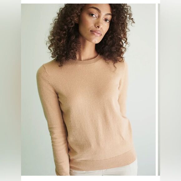 Boutique 9 Sweaters - 100% Cashmere sweater khaki,tan natural large/xl